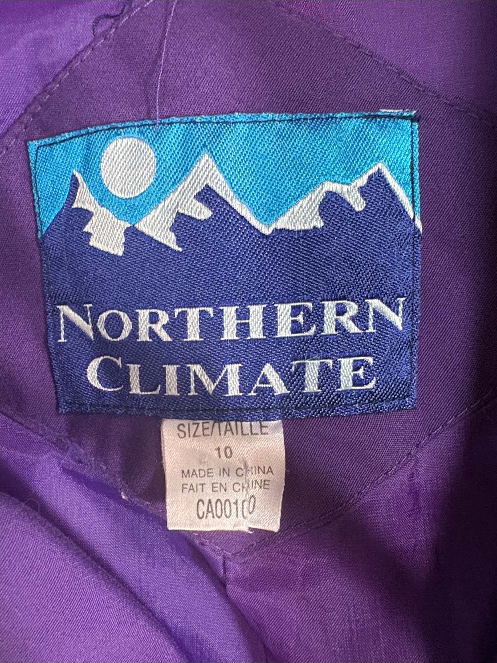 Vintage Northern Climate Purple Trench Coat Size 10 - Picture 13 of 16